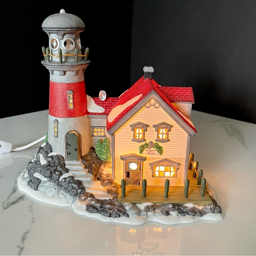 "Pigeonhead Lighthouse" New England Snow Village by Dept. 56